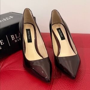 BNWBOX WHITE HOUSE Dark Burgundy Patent Pointed-Toe Pumps, Size 7M